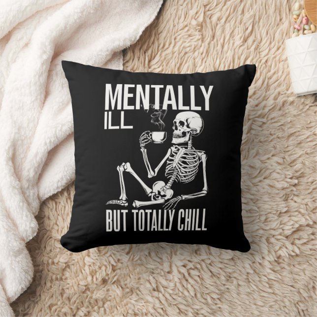 Menter Ill, men totalt Chill Halloween Costume Kudde (Filt)