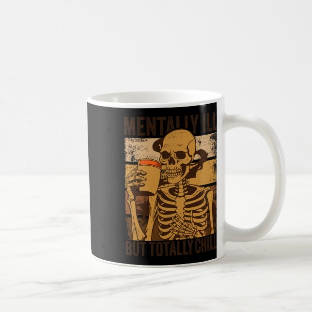 Menter Ill, men totalt Chill Halloween Costume S Kaffemugg (Höger)