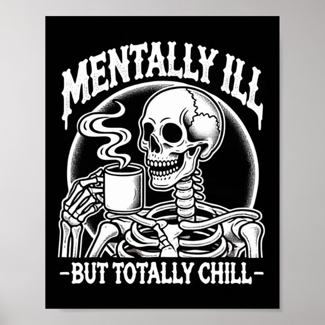 Menter Ill, men totalt Chill Halloween Costume S Poster (Framsidan)