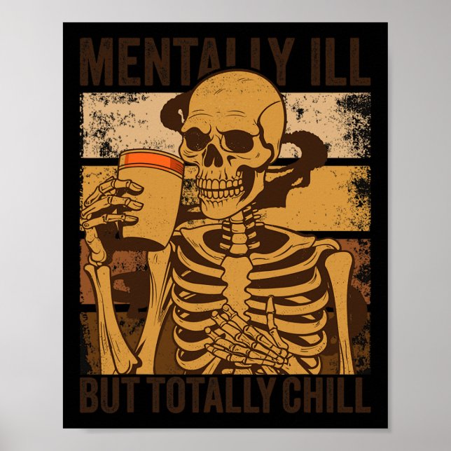 Menter Ill, men totalt Chill Halloween Costume S Poster (Framsidan)
