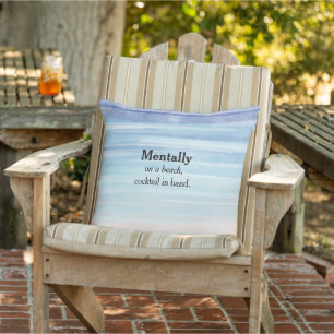 Menter på en Beach Cocktail i Hand Chill Vibes Kudde