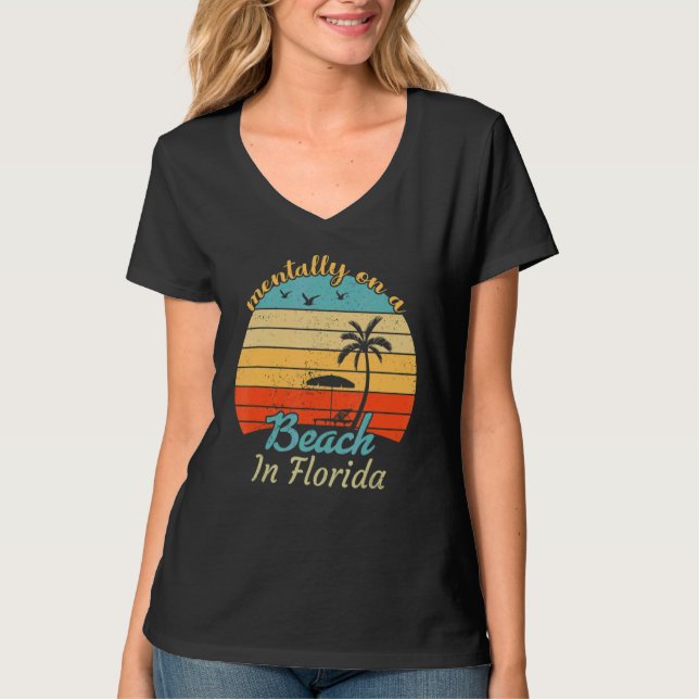 Menter på en beach i Florida T Shirt (Framsida)