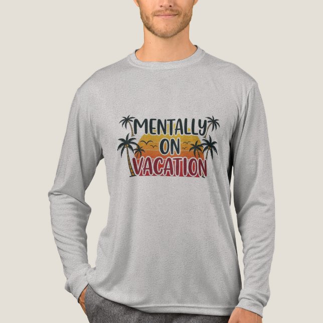Menter på Vacation T-Shirt - Retro Summer Beach (Framsida)
