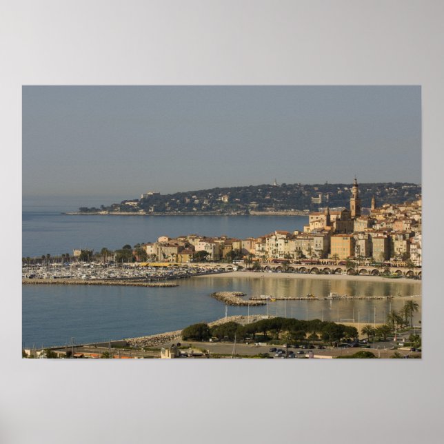 Menton, Cote d'Azur, Frankrike. Poster (Framsidan)