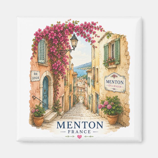Menton French Riviera Magnet - Charming Old Town  (Framsidan)