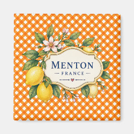 Menton French Riviera Magnet - Orange Lemon