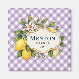 Menton French Riviera Magnet - Purple Lemon