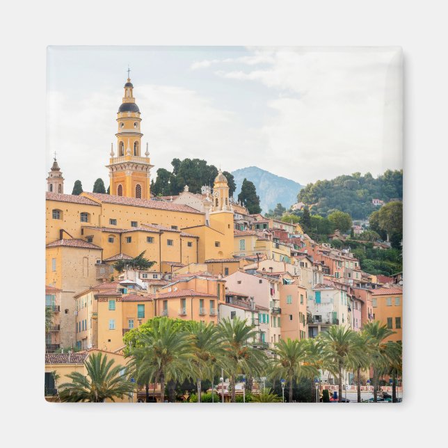 Menton Old town Provence Frankrike Magnet (Framsidan)