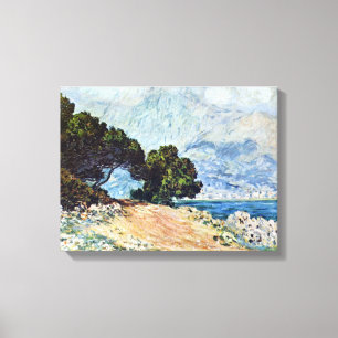 Menton sedd från Cap Martin av Claude Monet Canvastryck