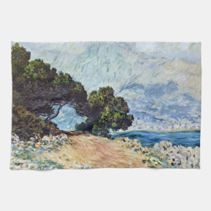 Menton sedd från Cap Martin av Claude Monet Kökshandduk