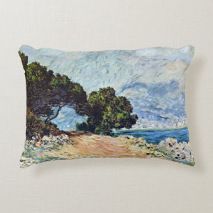 Menton sedd från Cap Martin av Claude Monet Prydnadskudde