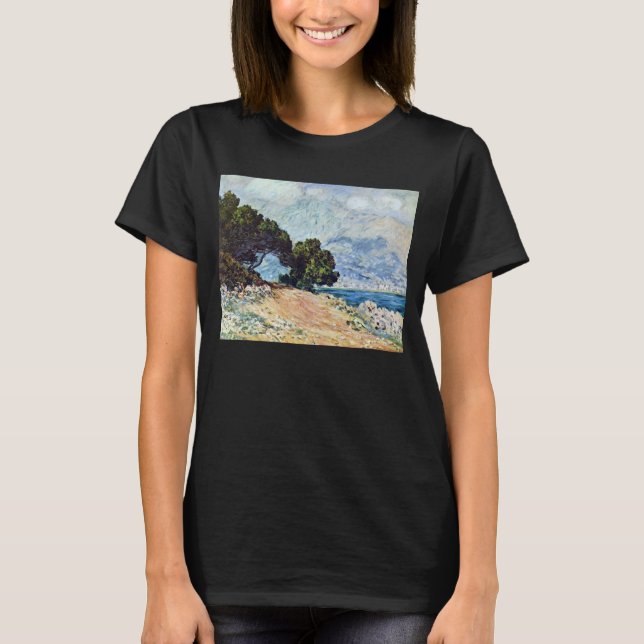 Menton sedd från Cap Martin av Claude Monet T-shirt (Framsida)