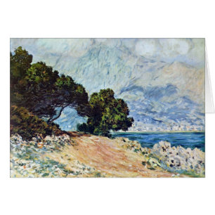 Menton Seen från Cap Martin av Claude Monet Hälsningskort