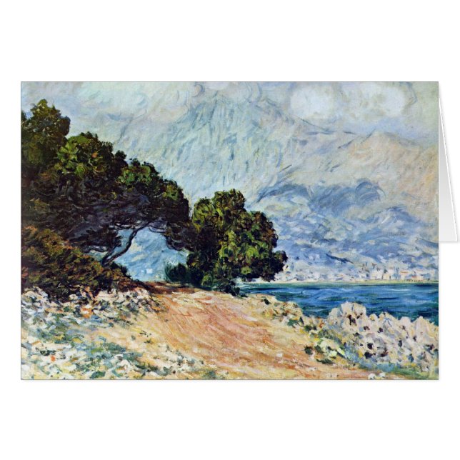 Menton Seen från Cap Martin av Claude Monet Hälsningskort (Framsidan Horizontal)