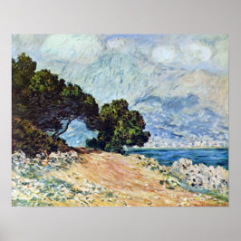 Menton Seen från Cap Martin av Claude Monet Poster