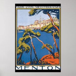 Menton Vintage resor Poster