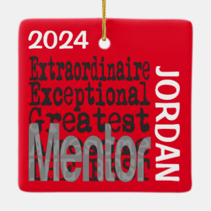Mentor Extraordinaire-ANPASSNINGSBAR Julgransprydnad Keramik