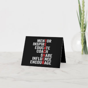 Mentor Inspire Educate Coach  Influence Pappa Tack Kort