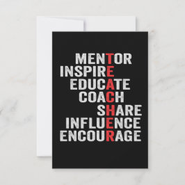 Mentor Inspire Educate Coach  Influence Pappa Tack Kort