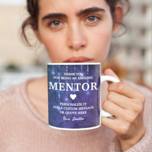 Mentor Tack Heartkänd Message Personlig Kaffemugg