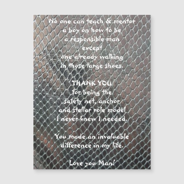 Mentor Tack Magnethälsningskort (Framsida)