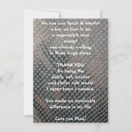 Mentor-Tack-platta hälsningskort