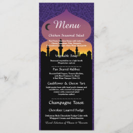 Menu Arabian Night Party bröllopsmottagning Inbjudningar