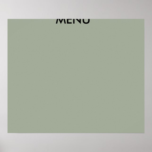 MENU ART POSTER (Framsidan)