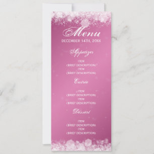 Menu Baby Shower Night Gnistra Rosa Inbjudningar