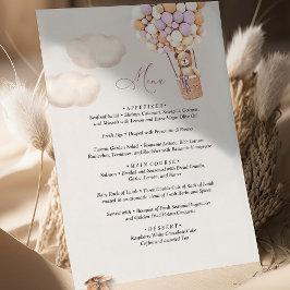 Menu Bear Baby Shower-bubbla Tilläggskort