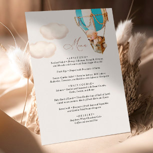 Menu Bear Baby Shower-bubbla Tilläggskort