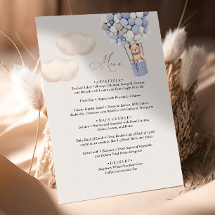 Menu Bear Baby Shower-bubbla Tilläggskort