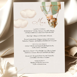 Menu Bear Baby Shower-bubbla Tilläggskort