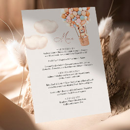 Menu Bear Baby Shower-bubbla Tilläggskort