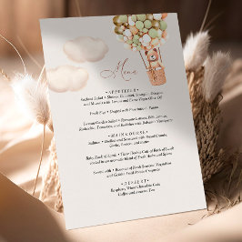 Menu Bear Baby Shower-bubbla Tilläggskort