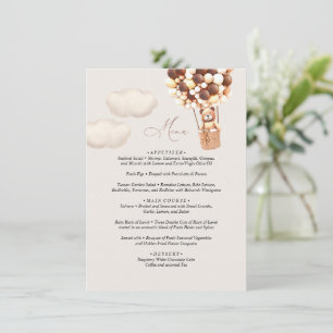 Menu Bear Baby Shower-bubbla Tilläggskort
