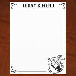 Menu Blank Lakan med Gräns. Flyer
