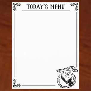 Menu Blank Lakan med Gräns. Flyer