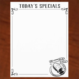 Menu Blank Master Lakan med Gräns. Flyer