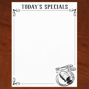 Menu Blank Master Lakan med Gräns. Flyer