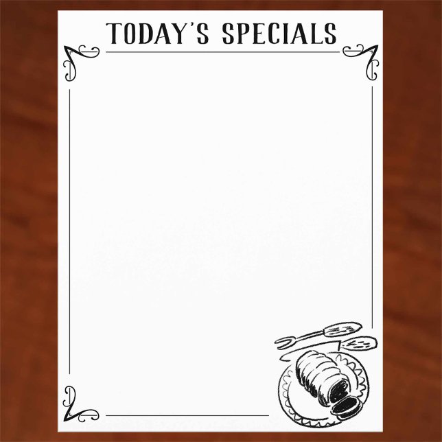 Menu Blank Master Lakan med Gräns. Flyer (Skapare uppladdad)