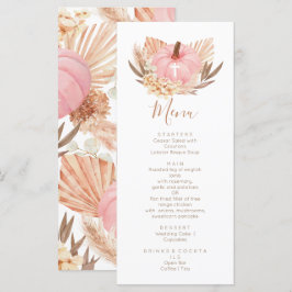 Menú Boho Pampas pink Pumpkin religious Meny