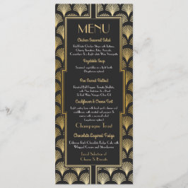 Menu Bröllop 1920's Art Deco Reception Meny