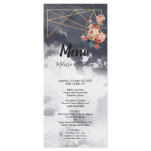 Menu Bröllop i GEOMETRISKA VATTERCOLOR