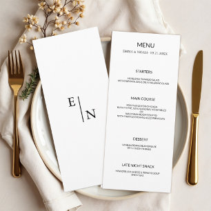 Menu Bröllop i Modern Minimalist Meny