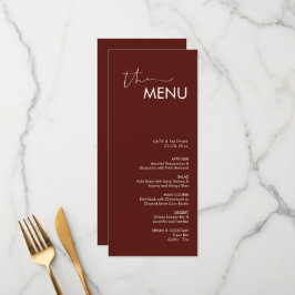 Menu Bröllop i Modern Minimalist Meny