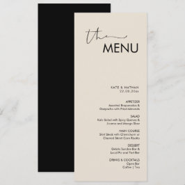 Menu Bröllop i Modern Minimalist Meny