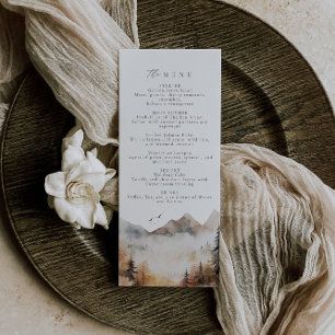 Menu Bröllop i Modern Mountain Meny