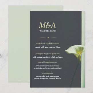 Menu Bröllop Inbjudningar