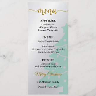 Menu Card, Christmas Menu, Dinner, Lunch Inbjudningar